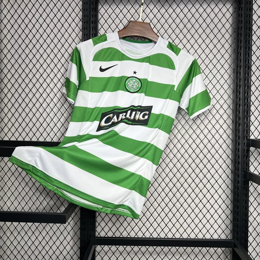 2005/2006 Retrô Celtic Casa Camisa de futebol Qualidade tailandesa 1:1 - Image 4