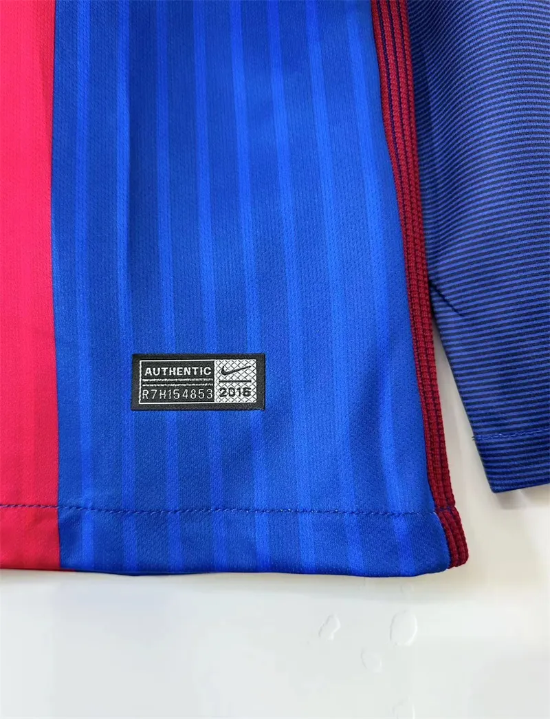 2016/2017 Retro Manica lunga Barcelona Maglia da calcio Casa Qualità thai 1:1 - immagine 7