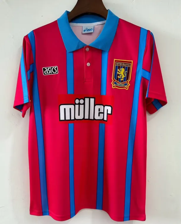 1993-1995 Retro Aston Villa İç saha Futbol forması 1:1 Tayland kalitesi