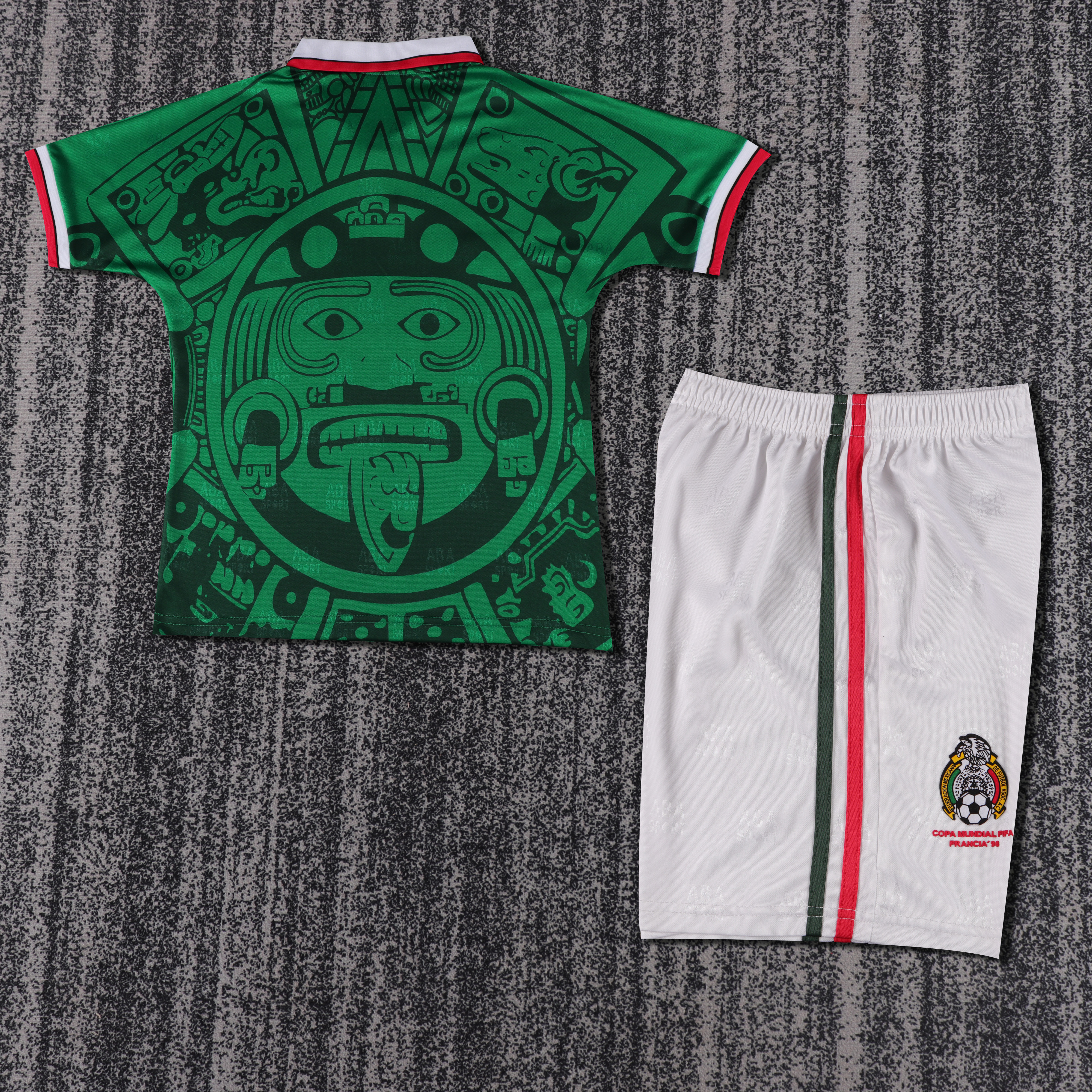 1998 Retro Mexico National Home Football Shirt 1:1 Thai Quality Kids Size - Image 2