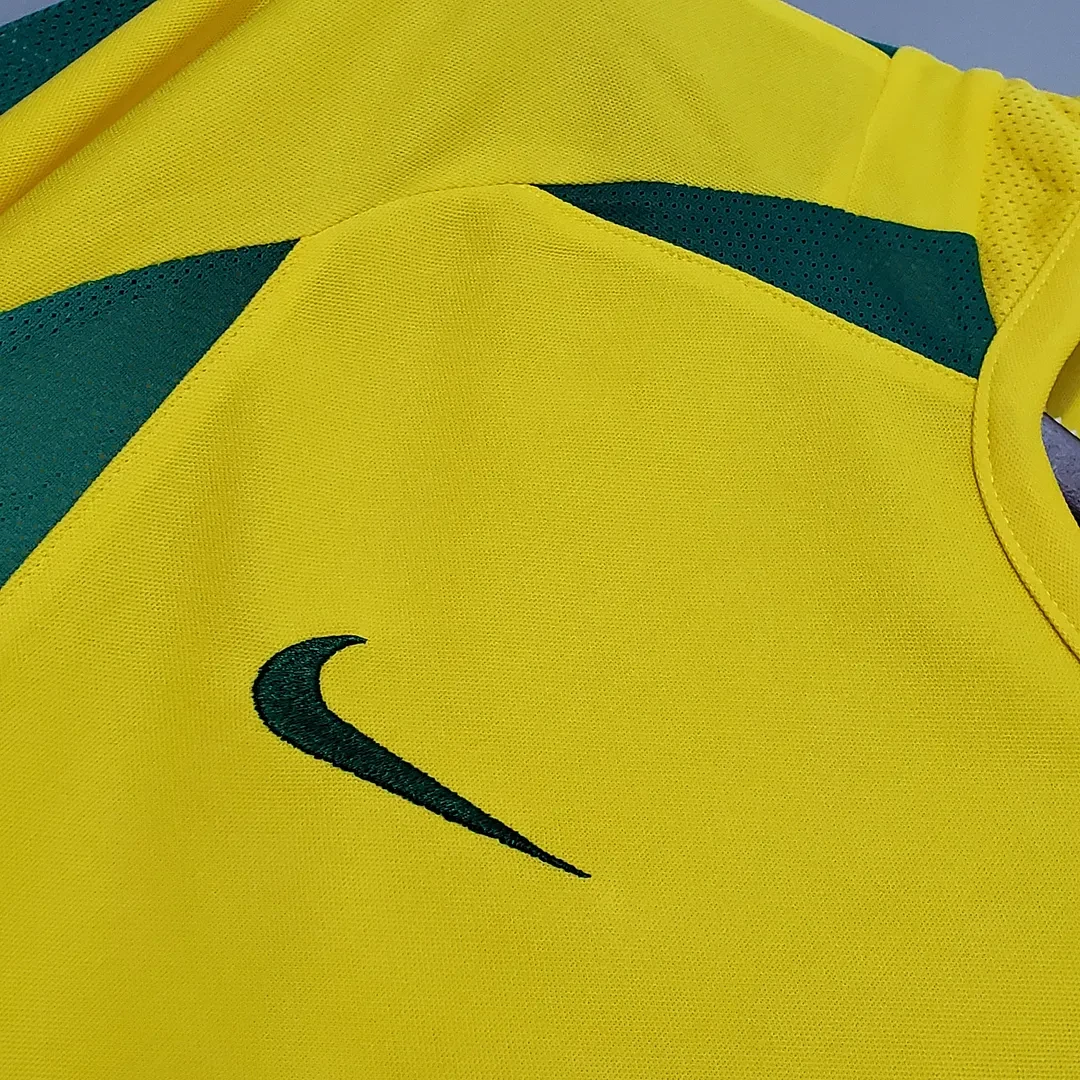 2002 Retro Brazil Soccer Jersey Home - Image 4