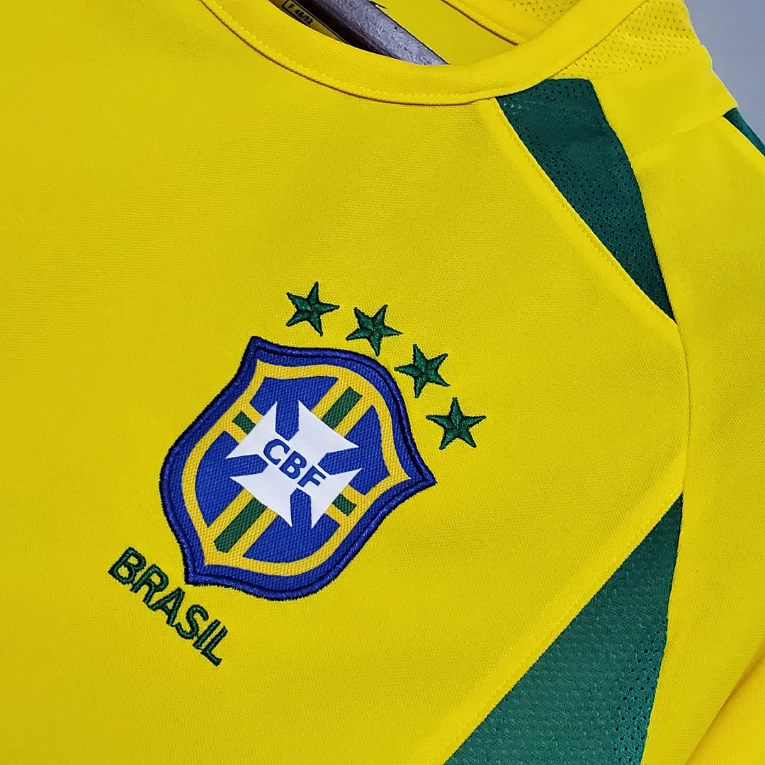 2002 Retro Brazil Soccer Jersey Home - Image 5