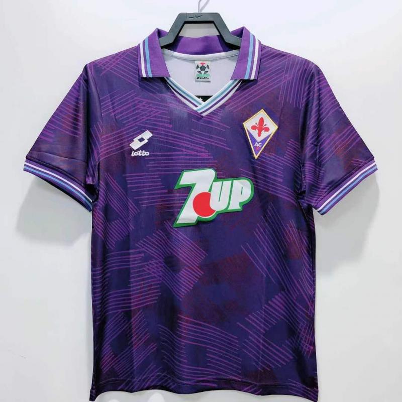 1992/1993 Retro Fiorentina Local Camiseta de fútbol Calidad tailandesa 1:1