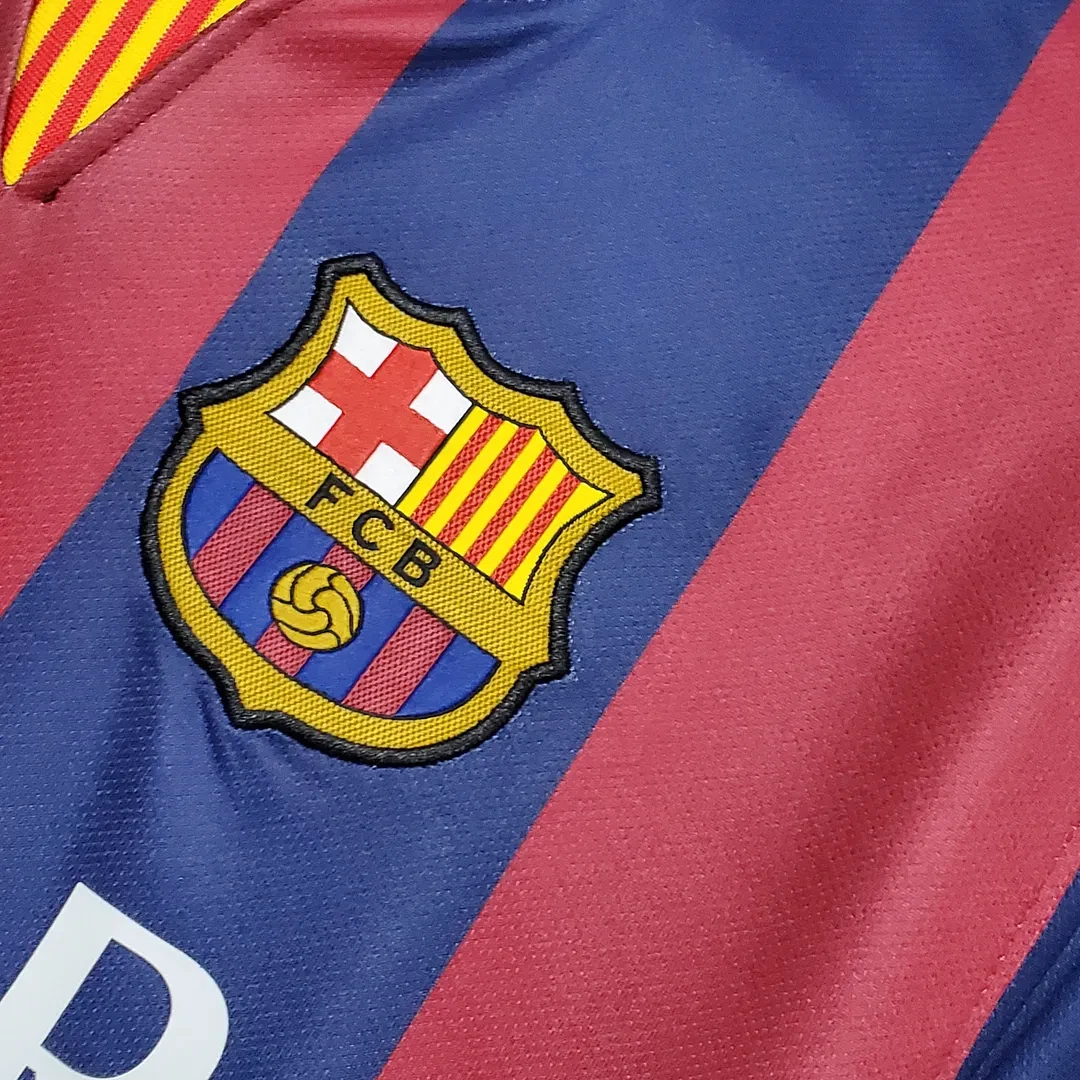 2014/2015 Ретро Barcelona Футбольная футболка Домашняя Тайское качество 1:1 — изображение 5