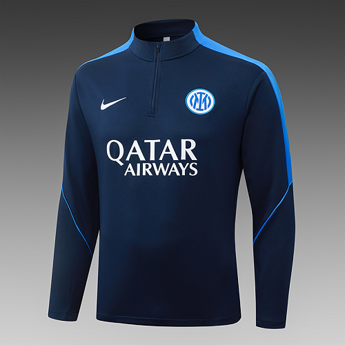 2026/2027 Inter Milan Half-Pull Training Suit Royal blue Football Jersey 1:1 Thai Quality Set - Image 4