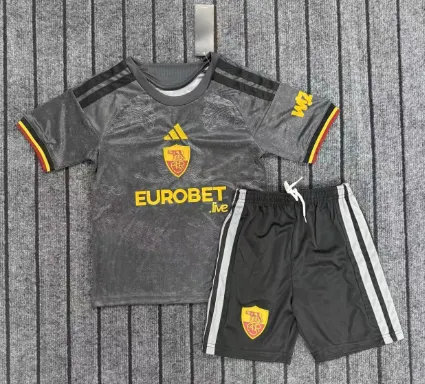 2026/2027 Roma Третья Гостевая Футбольная футболка Тайское качество 1:1 Детский размер
