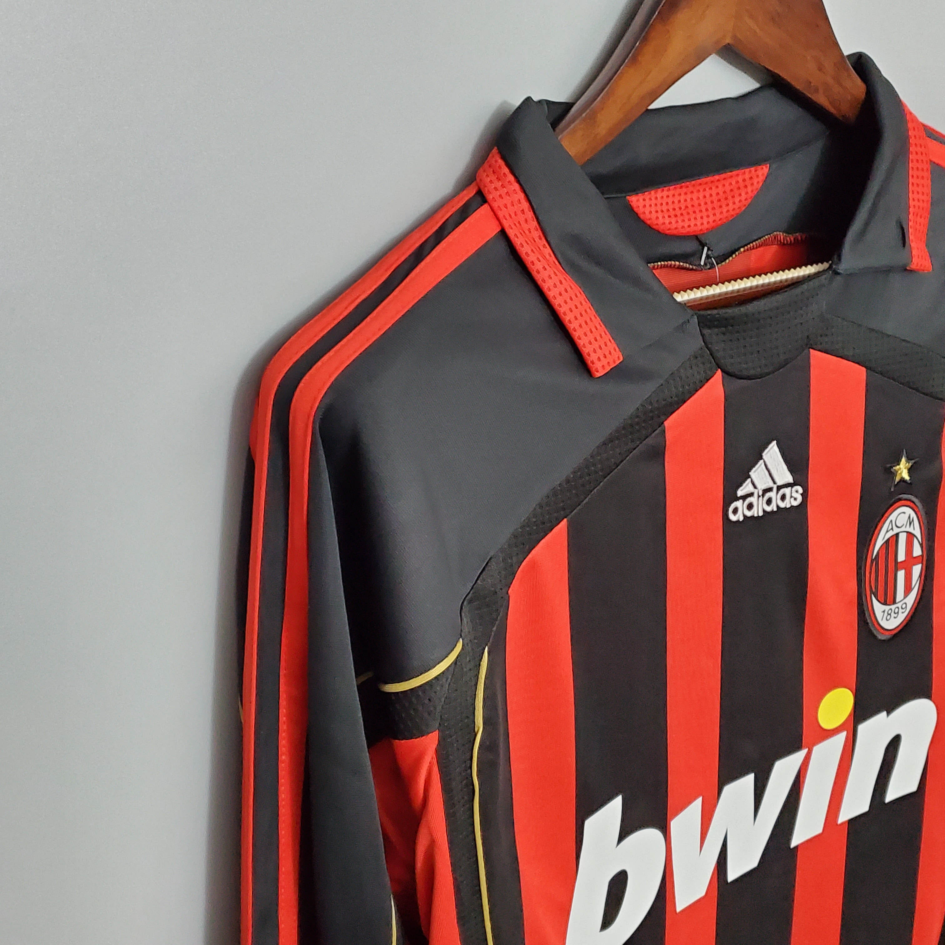 2006/2007 Retro Long Sleeve AC Milan Home Football Shirt 1:1 Thai Quality - Image 5