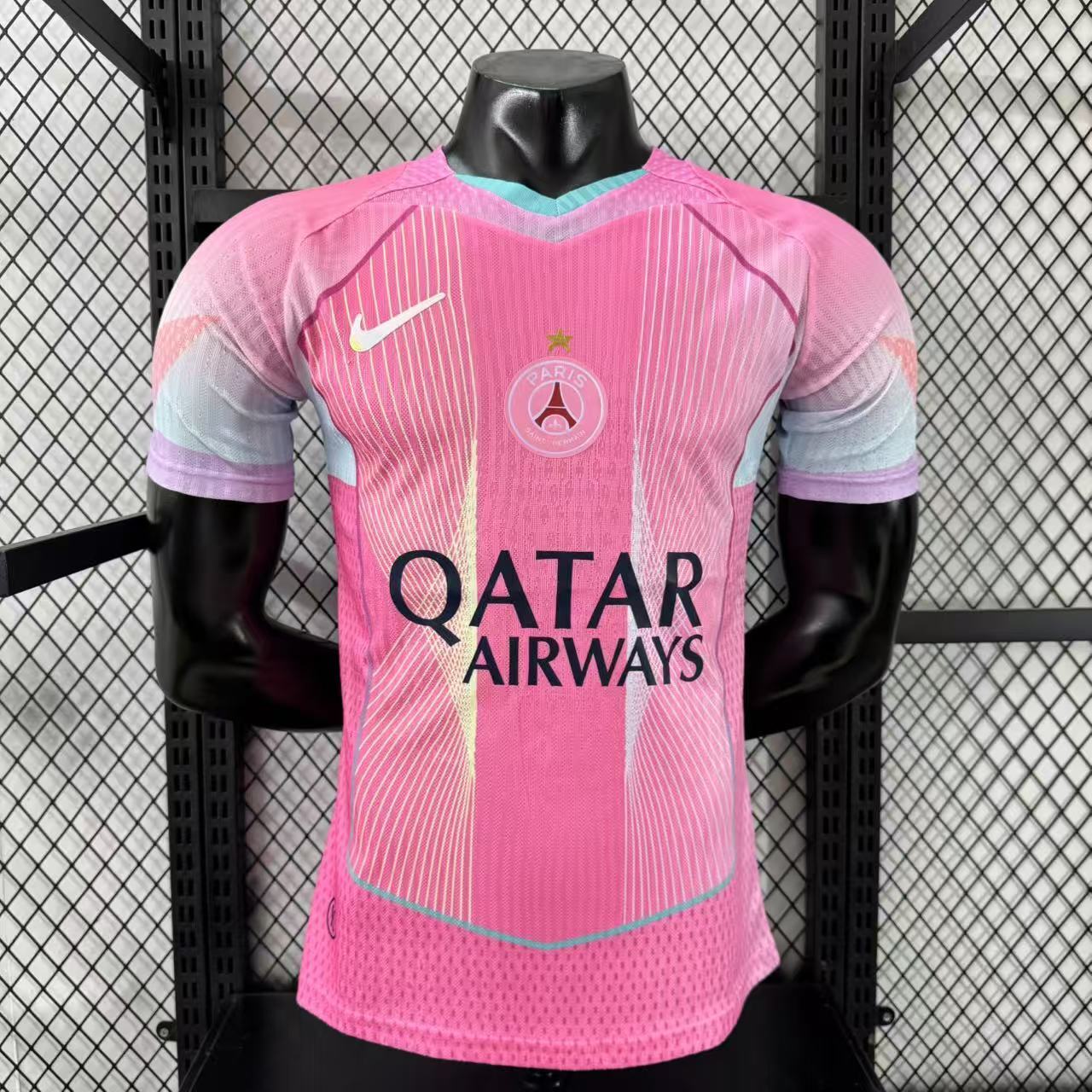 2025/2026 Spelersversie Psg Paris Saint-Germain Speciale editie Roze Voetbalshirt 1:1 Thaise kwaliteit
