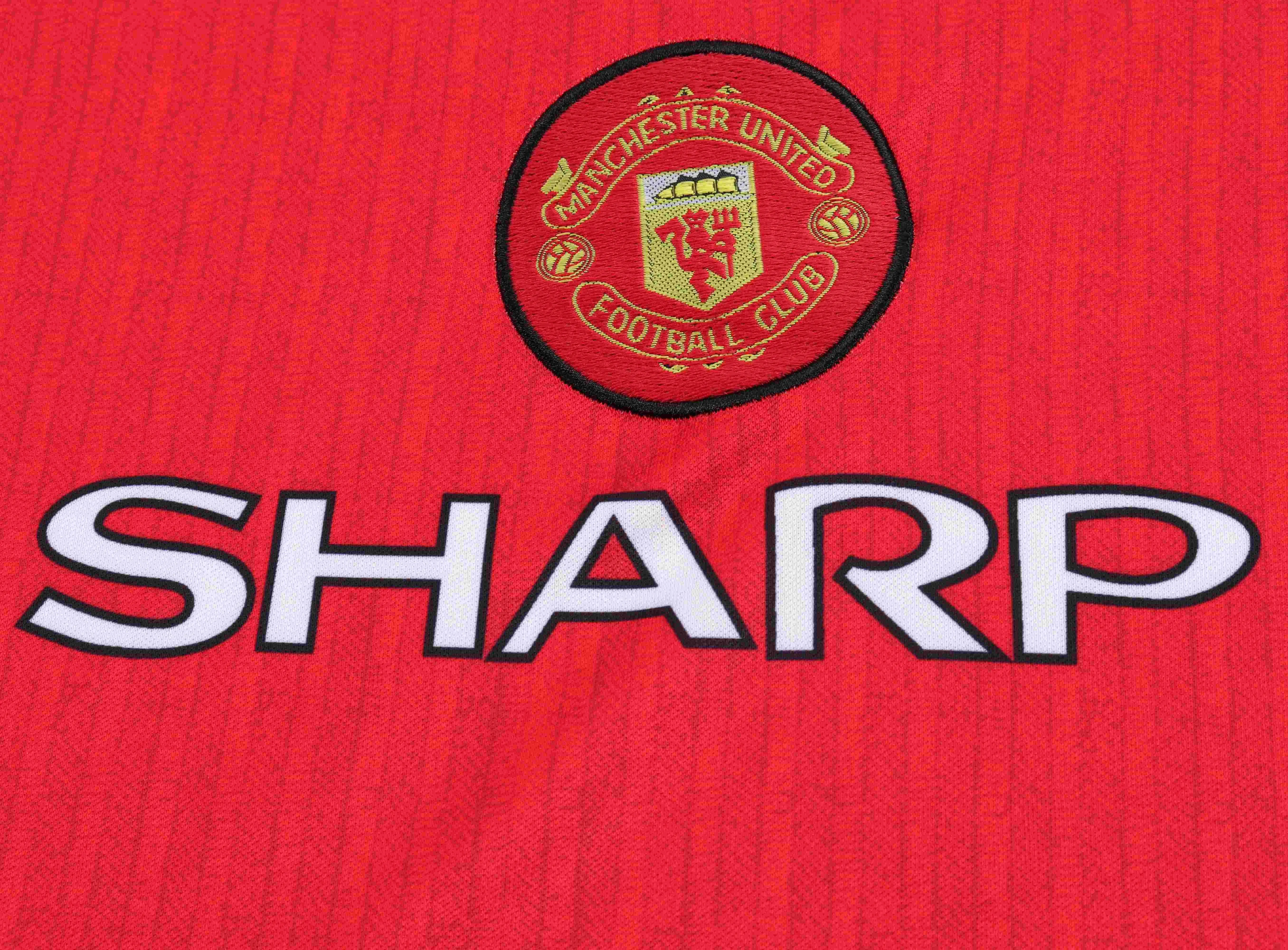 1996-1997 Ретро Manchester United Домашняя Футбольная футболка Тайское качество 1:1 Детский размер — изображение 5