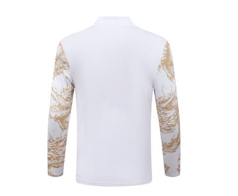 2024/2025 Real Madrid Royal Bianco print Edizione speciale Tuta mezza zip Maglia da calcio Qualità thai 1:1 Set - immagine 5