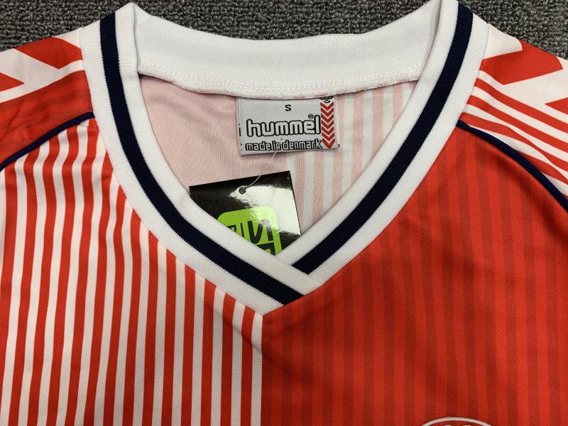 1986 Retro Dinamarca Selección nacional Local Camiseta de fútbol Calidad tailandesa 1:1 - Imagen 3