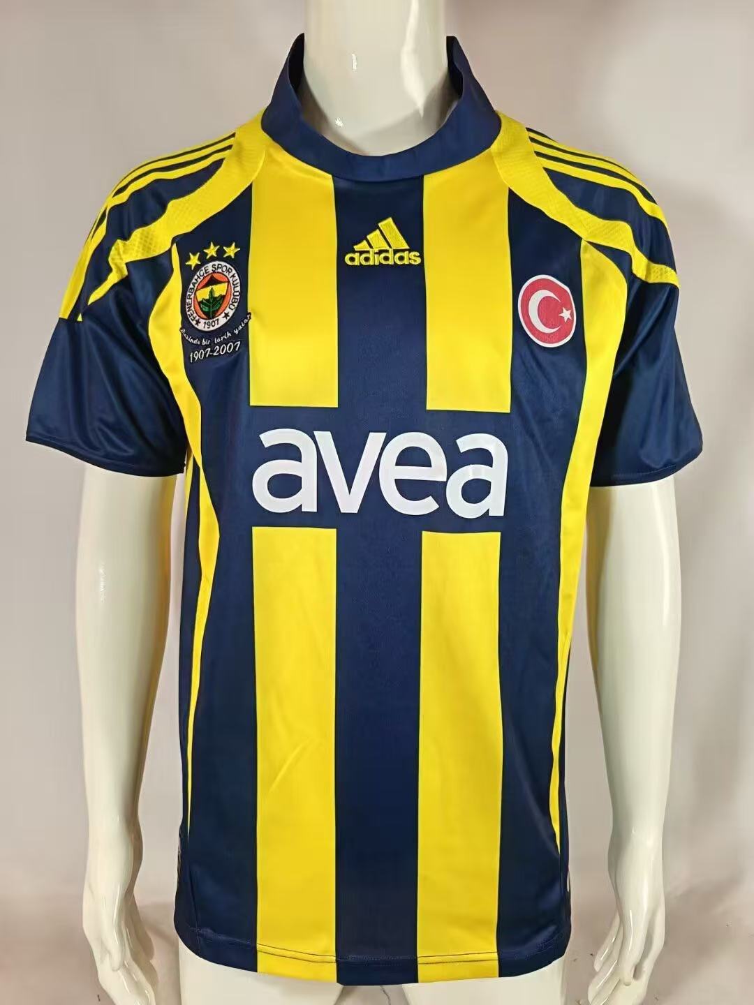 2007/2008 Retro Fenerbahce Local Camiseta de fútbol Calidad tailandesa 1:1