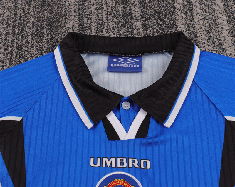 1996/1998 Retro Manchester United Üçüncü Deplasman Futbol forması 1:1 Tayland kalitesi Çocuk bedeni - Görsel 4