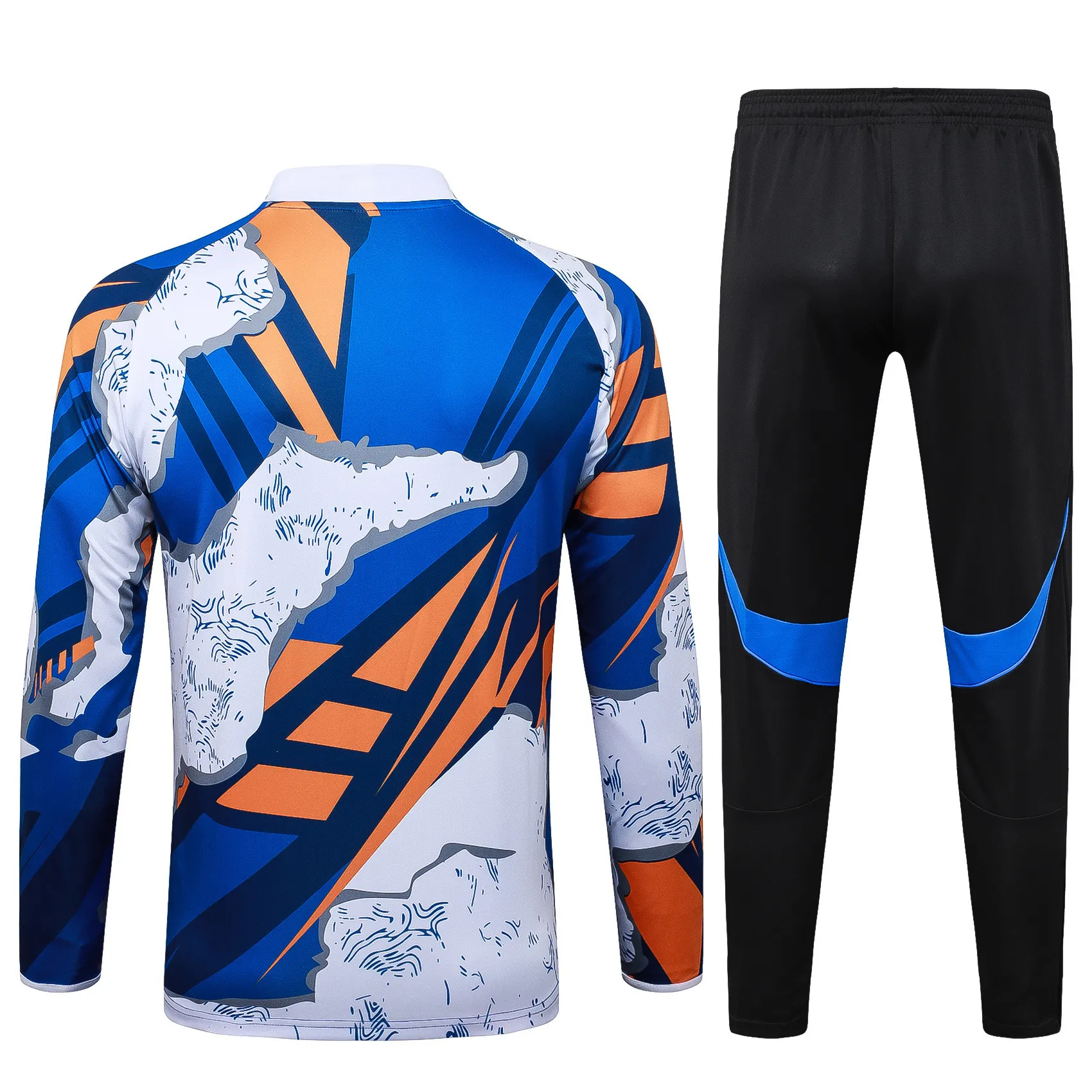 2025/2026 Real Madrid Camouflage Inkjet Survêtement demi-zip Maillot de football Qualité thaï 1:1 Ensemble – Image 2