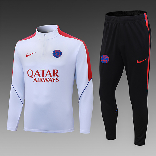 2026/2027 Psg Paris Saint-Germain Half-Pull Белый With A Красный Chest Emblem Футбольная футболка Тайское качество 1:1 Набор