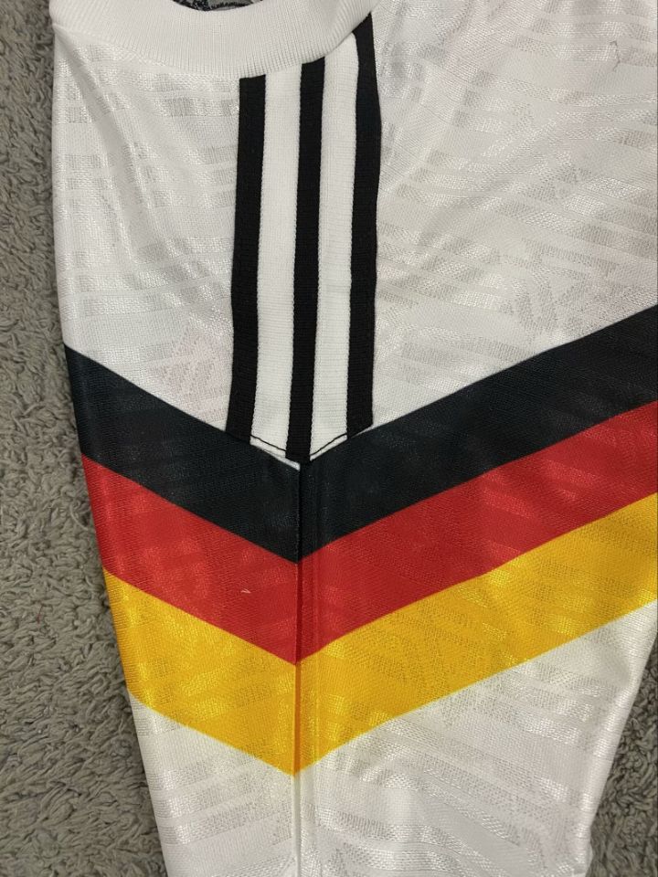 1990 Retro Deutschland Heim Fußballtrikot 1:1 Thai-Qualität Kindergröße – Bild 6