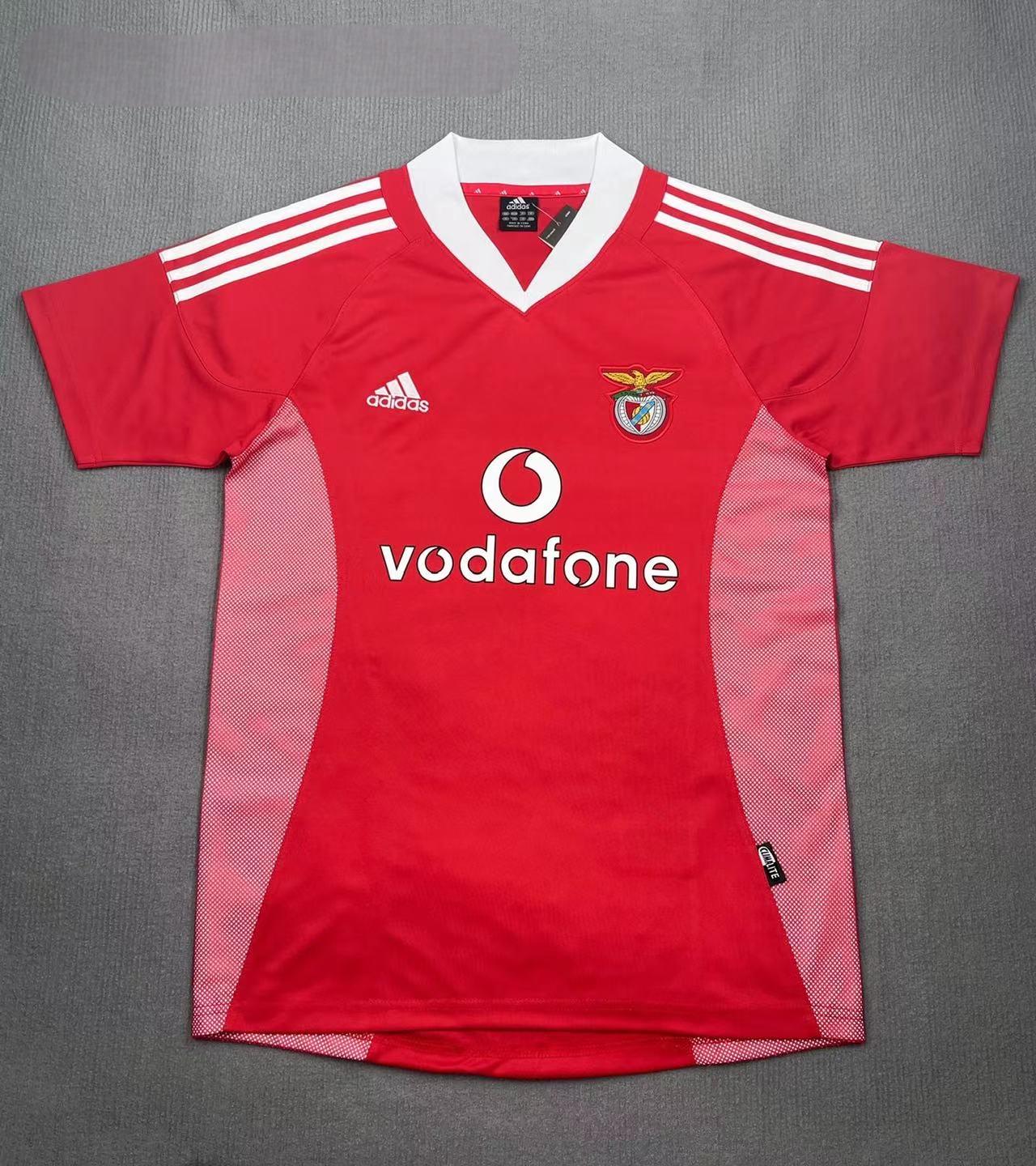 2002-2003 Ретро Benfica Домашняя Футбольная футболка Тайское качество 1:1