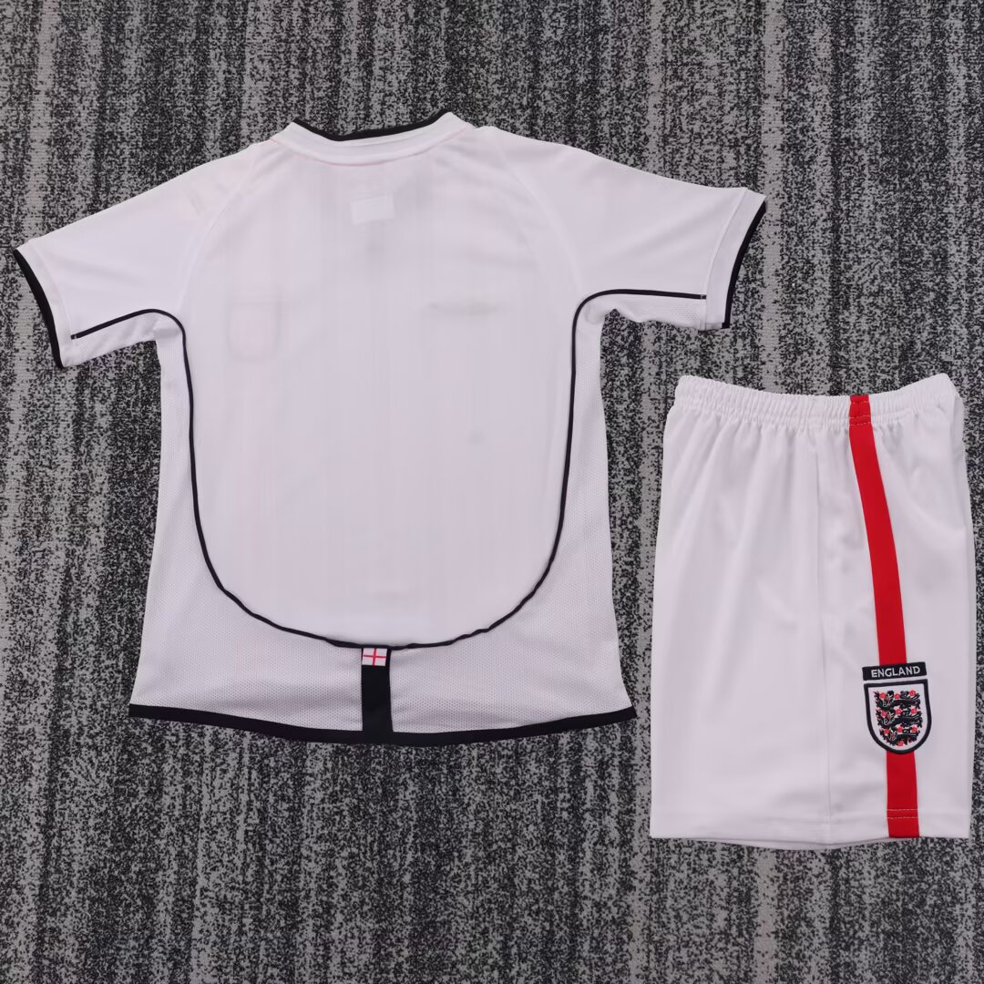 2002 Retro Inghilterra Casa Maglia da calcio Qualità thai 1:1 Taglia bambino - immagine 2