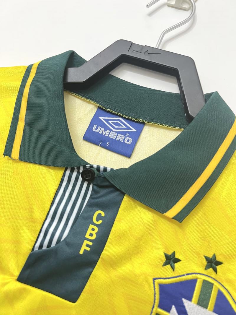 1991-1993 Retrô Brasil Casa Camisa de futebol Qualidade tailandesa 1:1 - Image 4