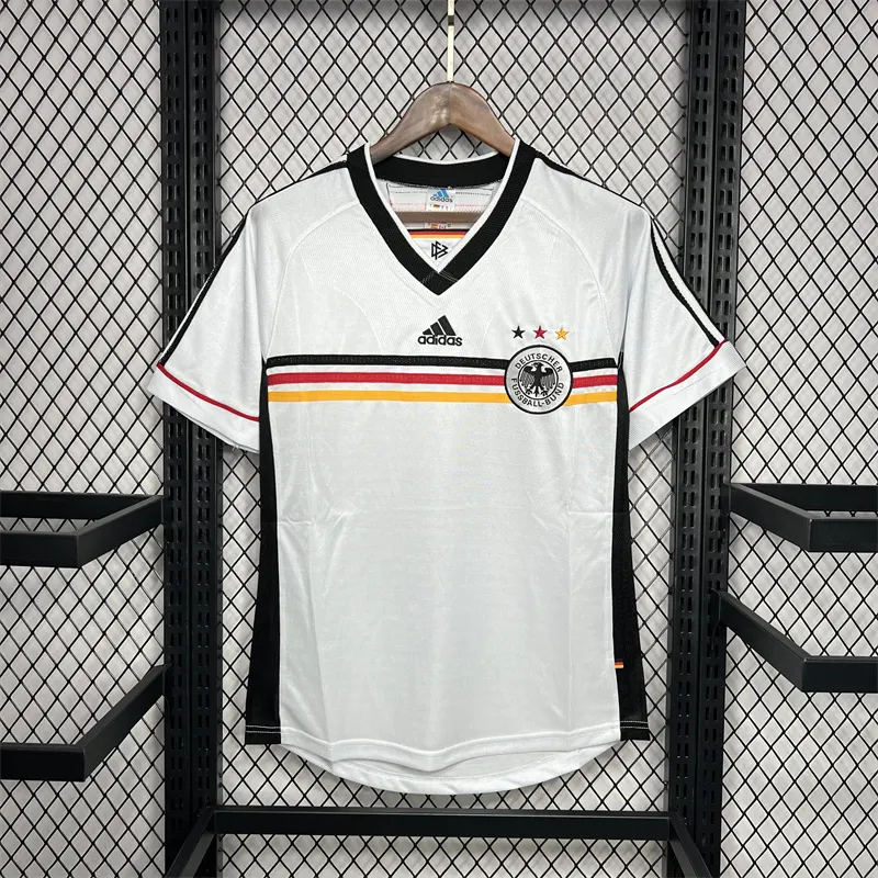 1998 Retro Deutschland Heim Fußballtrikot 1:1 Thai-Qualität