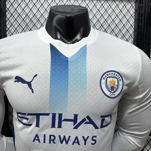 2026/2027 Длинный рукав Игровая версия Manchester City Третья Гостевая Футбольная футболка Тайское качество 1:1 — изображение 5