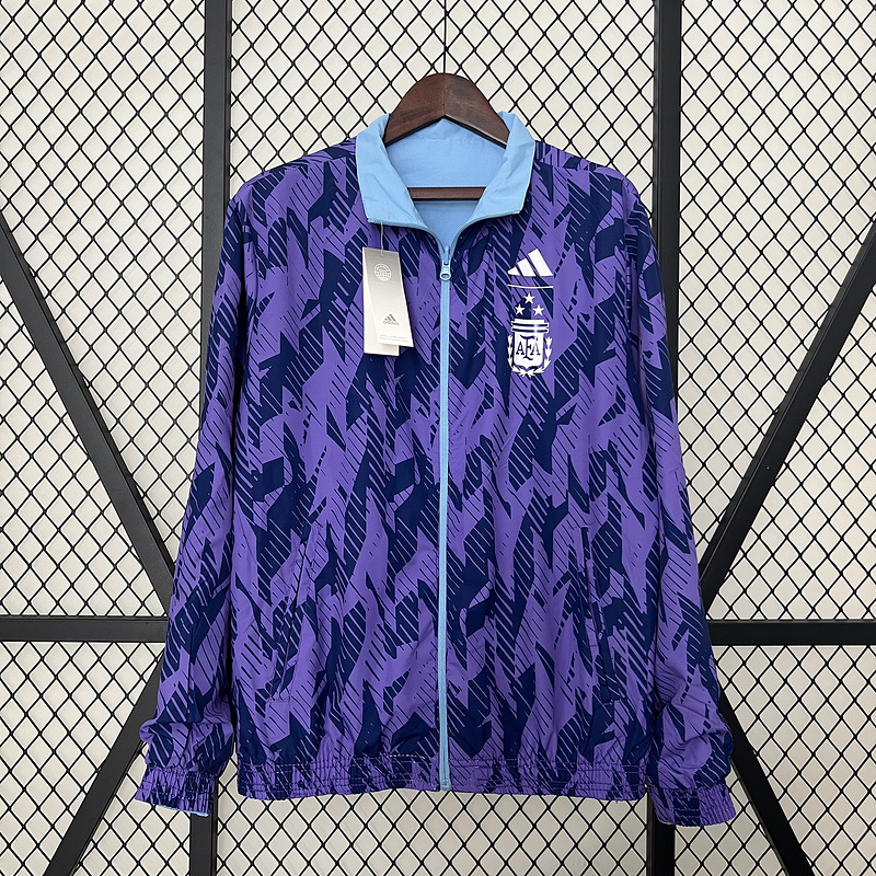 2024 Argentinië Omkeerbaar Windbreake Voetbalshirt 1:1 Thaise kwaliteit - Afbeelding 3
