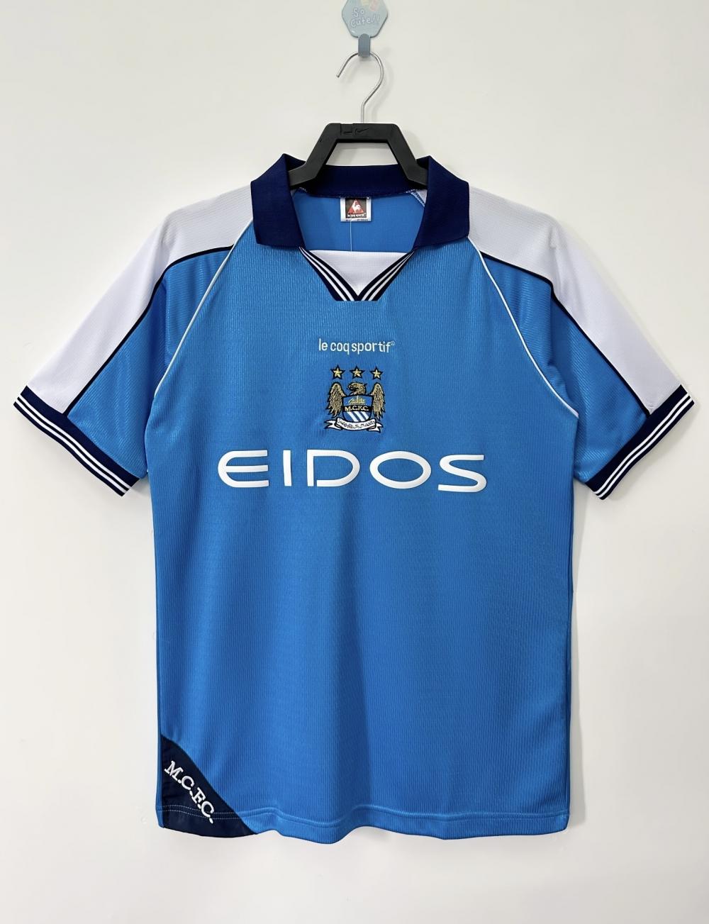 1999-2001 Retro Manchester City Casa Maglia da calcio Qualità thai 1:1