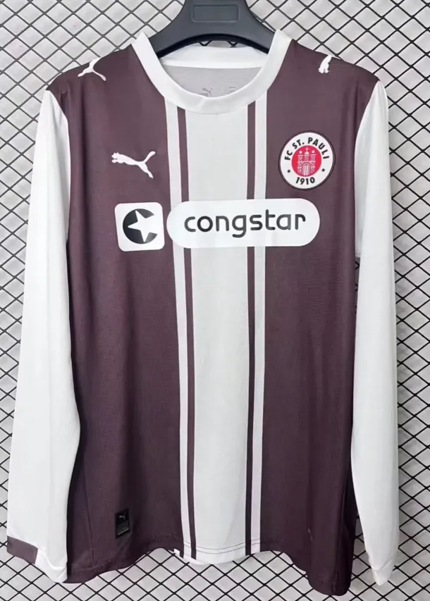 2026/2027 Manica lunga St Pauli Tuta da allenamento Maglia da calcio Qualità thai 1:1