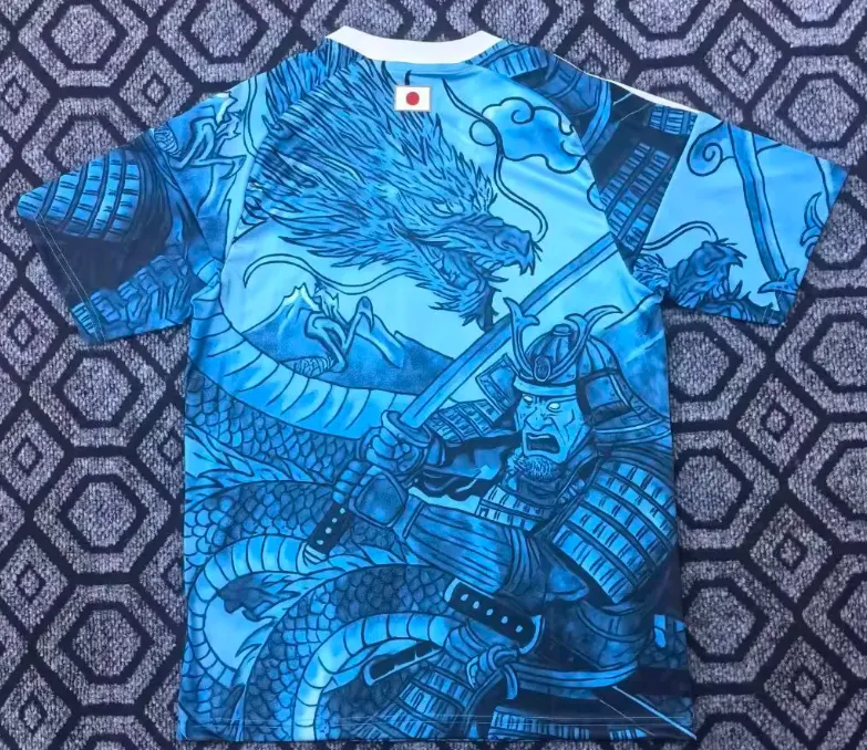 2025/2026 Japon Y-3 Samurai Dragon Bleu Maillot de football Qualité thaï 1:1 – Image 2