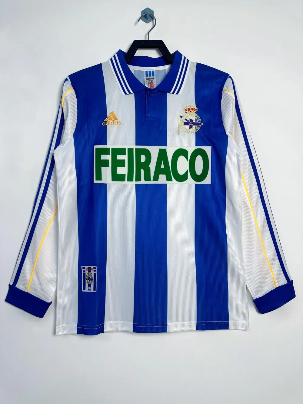 1999-2000 Retro Long Sleeve Deportivo Home Football Shirt 1:1 Thai Quality