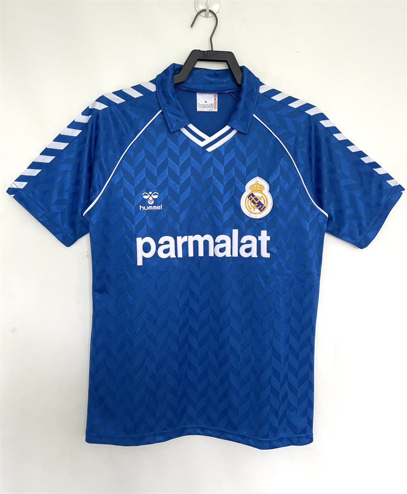 1986/1987 Rétro Real Madrid Extérieur Maillot de football Qualité thaï 1:1