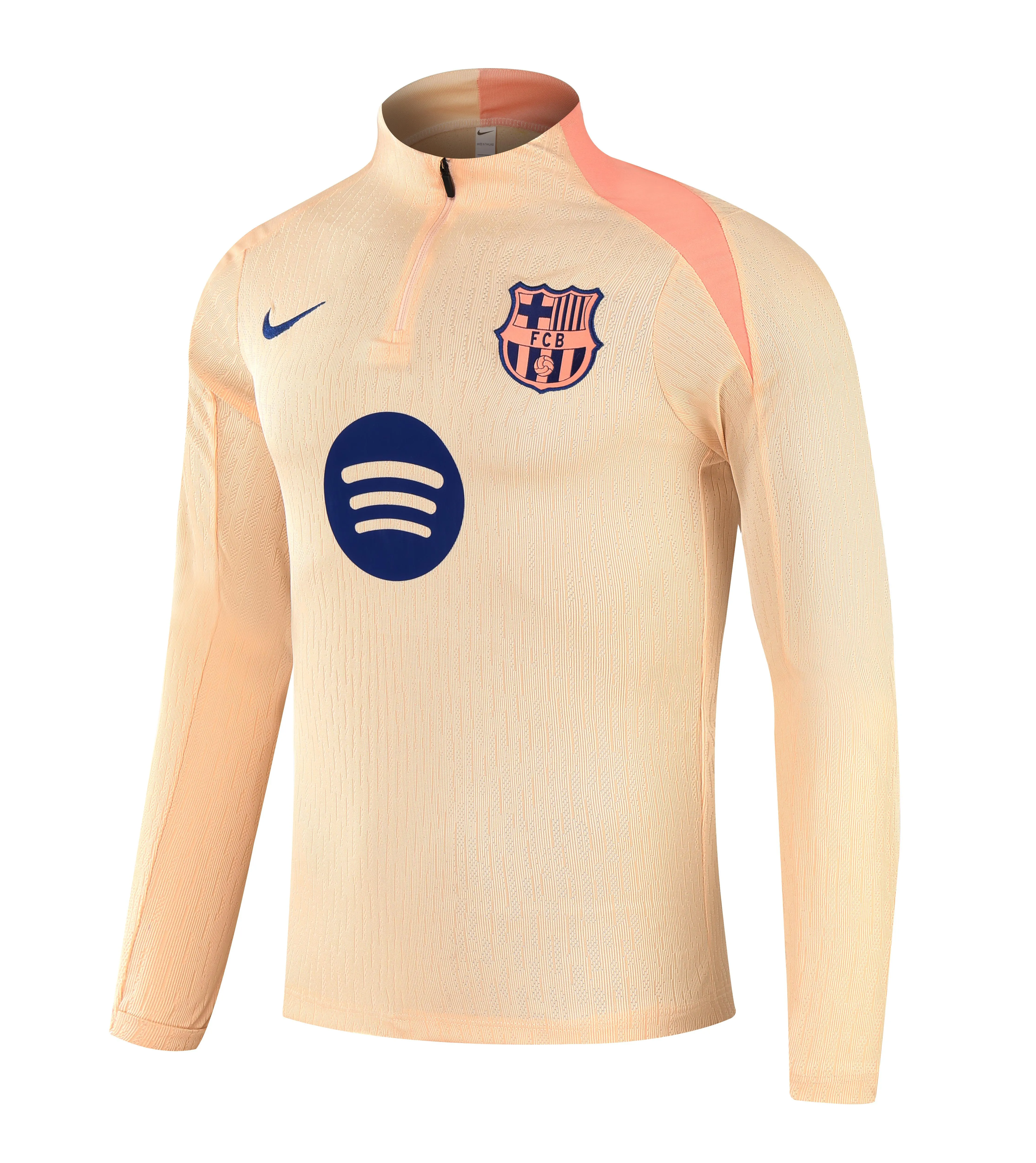 2025/2026 Barcelona beige Yarım fermuarlı eşofman Forma Set - Görsel 3