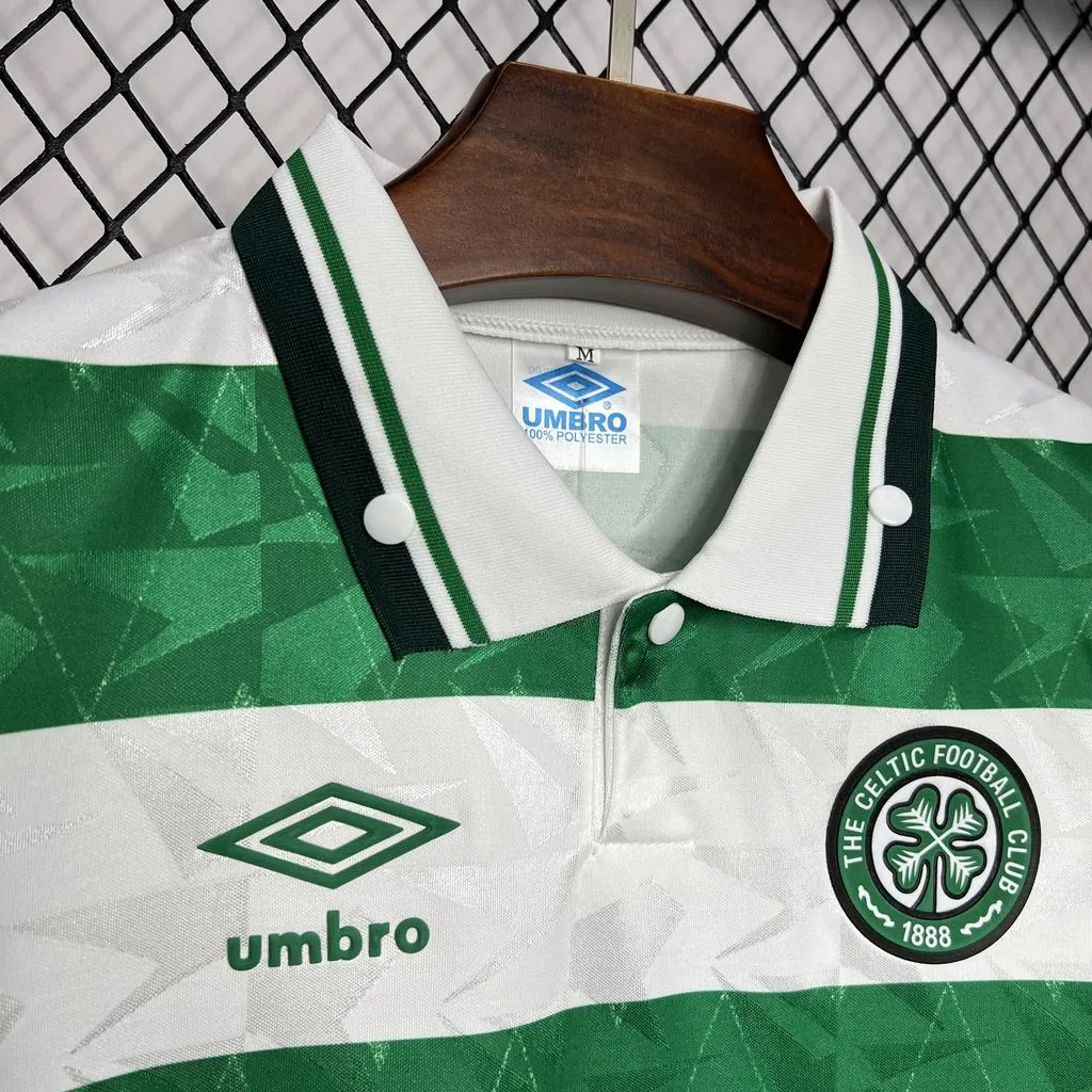 1989/1991 Ретро Celtic Домашняя Футбольная футболка Тайское качество 1:1 — изображение 4