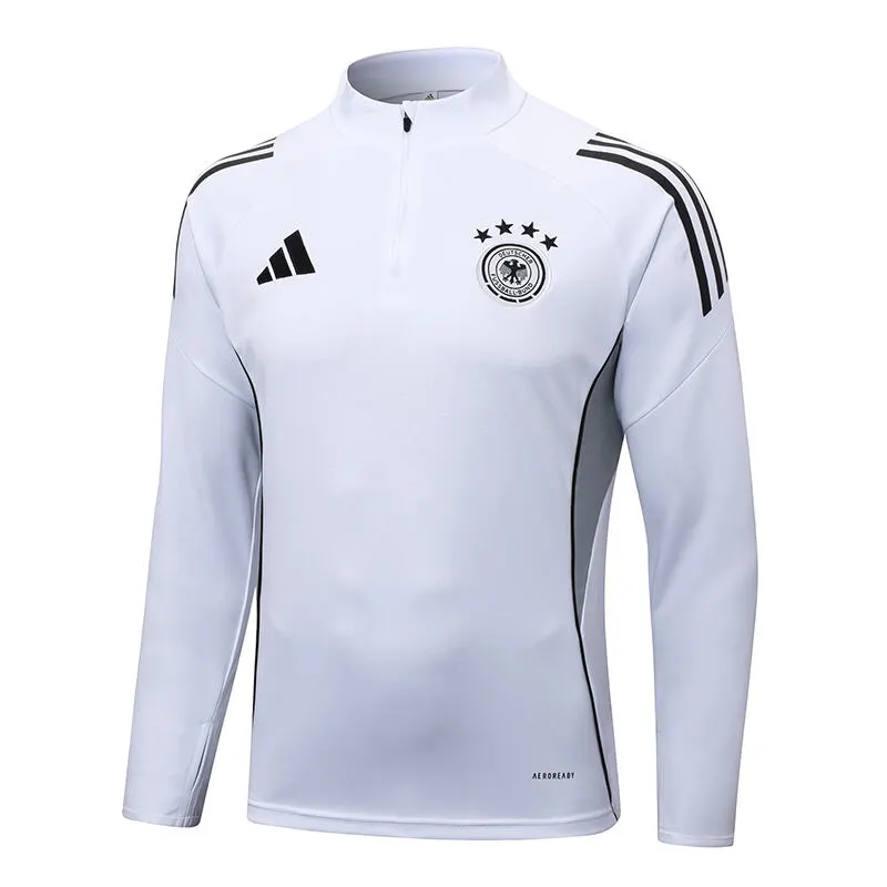 2025/2026 Germany Half-Pull Training Suit White Jersey Set - Image 3