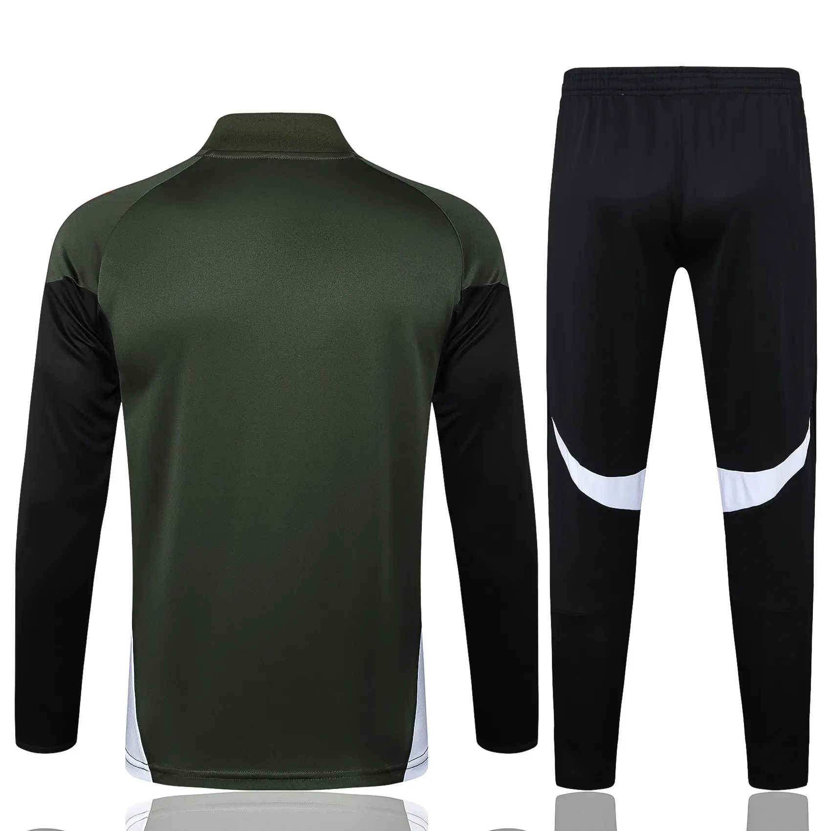 2025/2026 Bayern Munich Half-Pull Training Suit Dark Green Football Shirt 1:1 Thai Quality Set - Image 2
