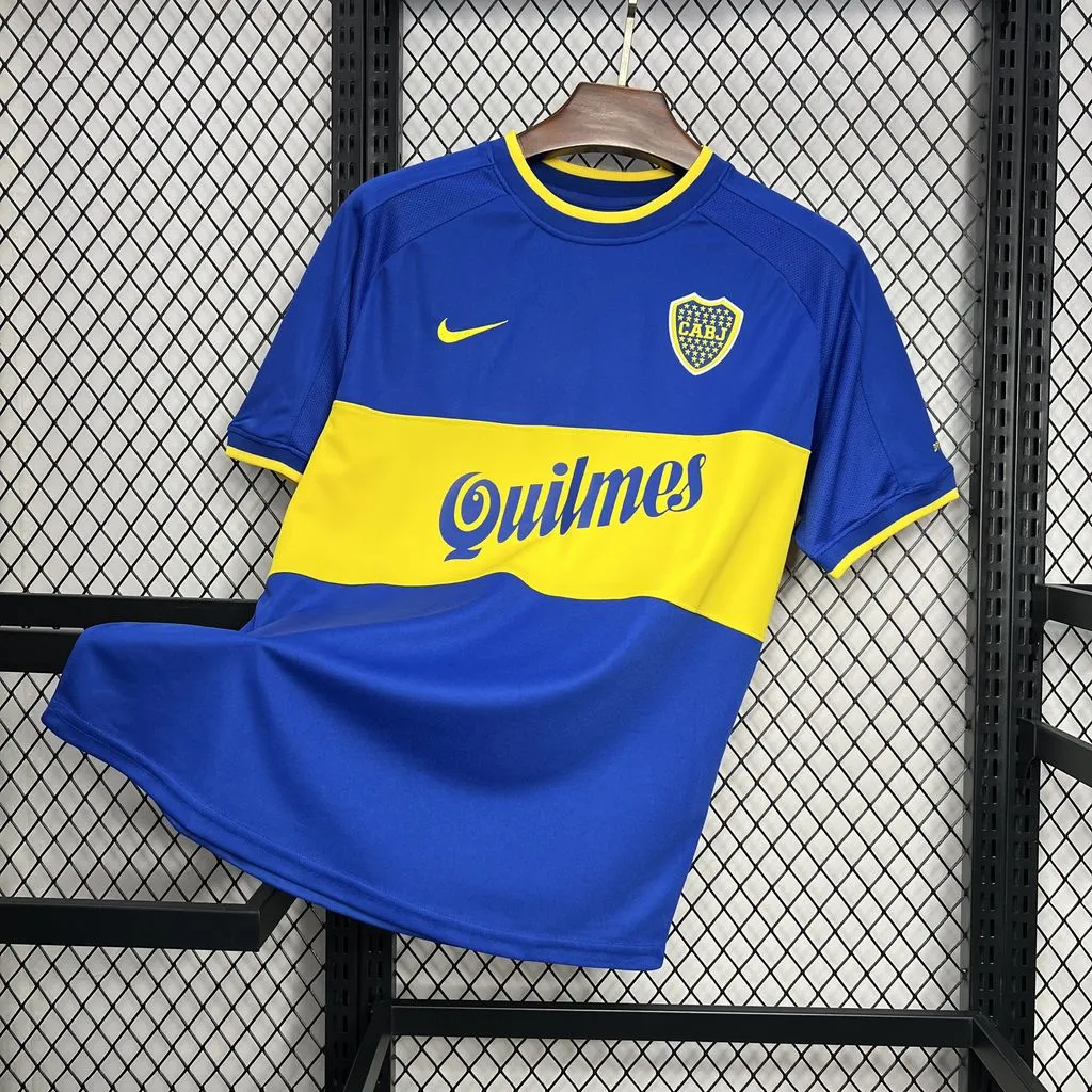 2000/2001 Retro Boca Juniors Thuis Voetbalshirt 1:1 Thaise kwaliteit - Afbeelding 4