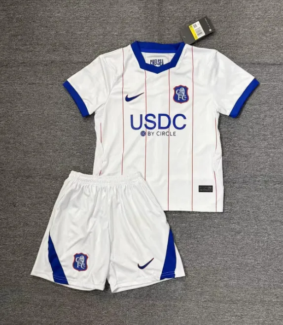 2026/2027 Chelsea Tercera Visitante Camiseta de fútbol Calidad tailandesa 1:1 Talla infantil