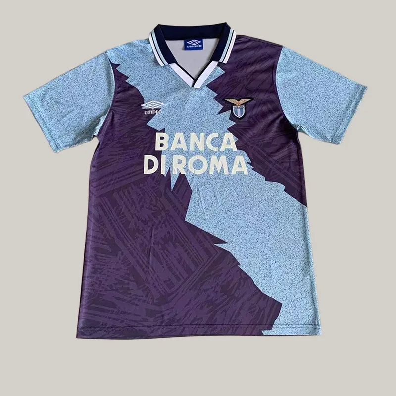 1995/1996 Retrô Lazio Fora Camisa de futebol Qualidade tailandesa 1:1