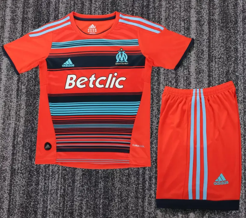 2011-2012 Rétro Olympique de Marseille Troisième Extérieur Maillot de football Qualité thaï 1:1 Taille enfant