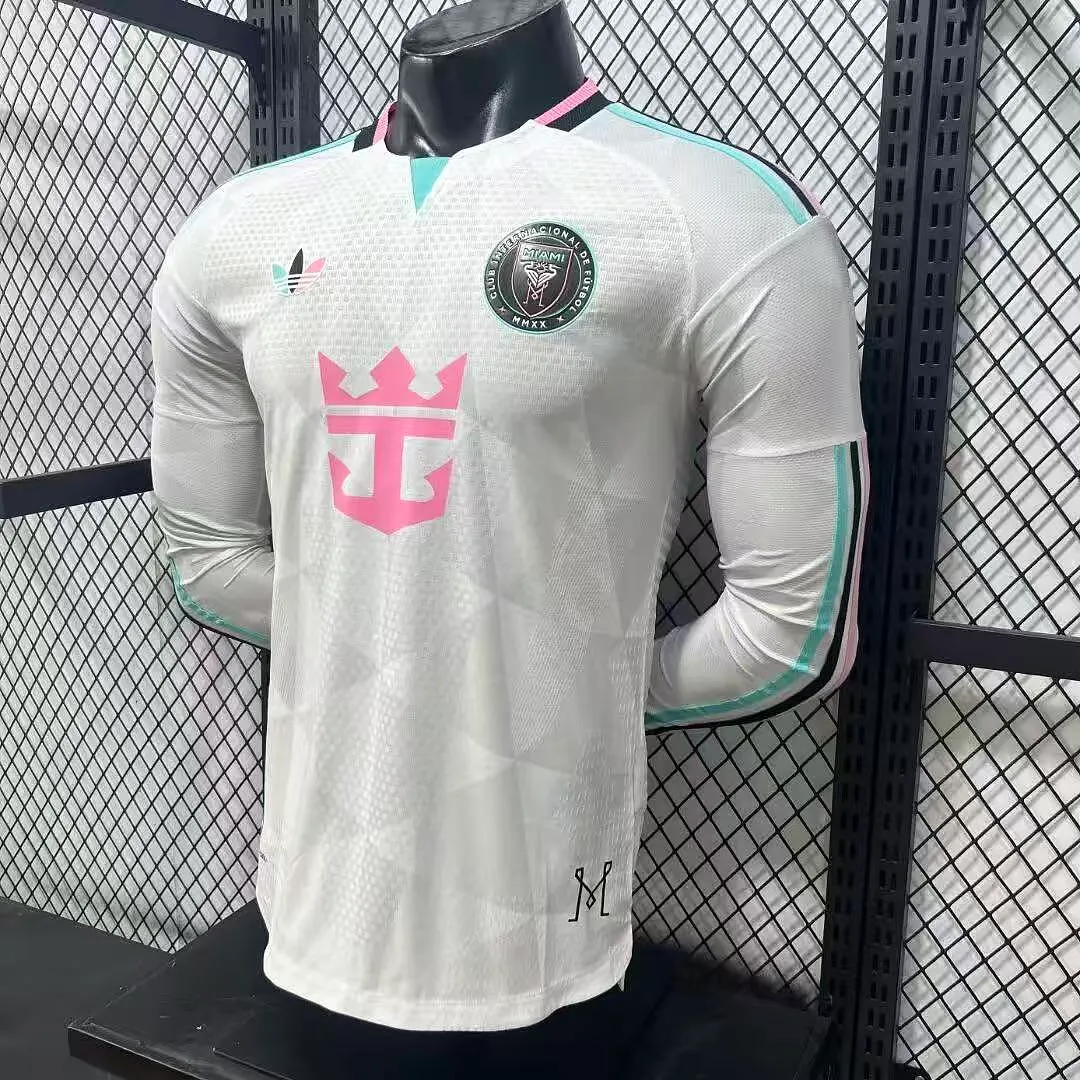 2026/2027 Manga larga Versión jugador Inter Miami Tercera Visitante Camiseta de fútbol 1:1 Calidad tailandesa - Imagen 4
