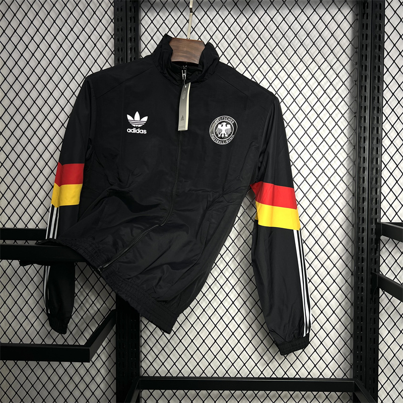2024-2025 Germany Windbreaker Soccer Jersey Black - Image 4