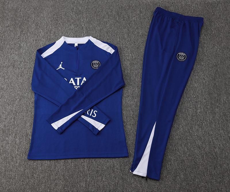 2025/2026 Psg Paris Saint-Germain Half-Pull Training Suit Blue Set - Image 7