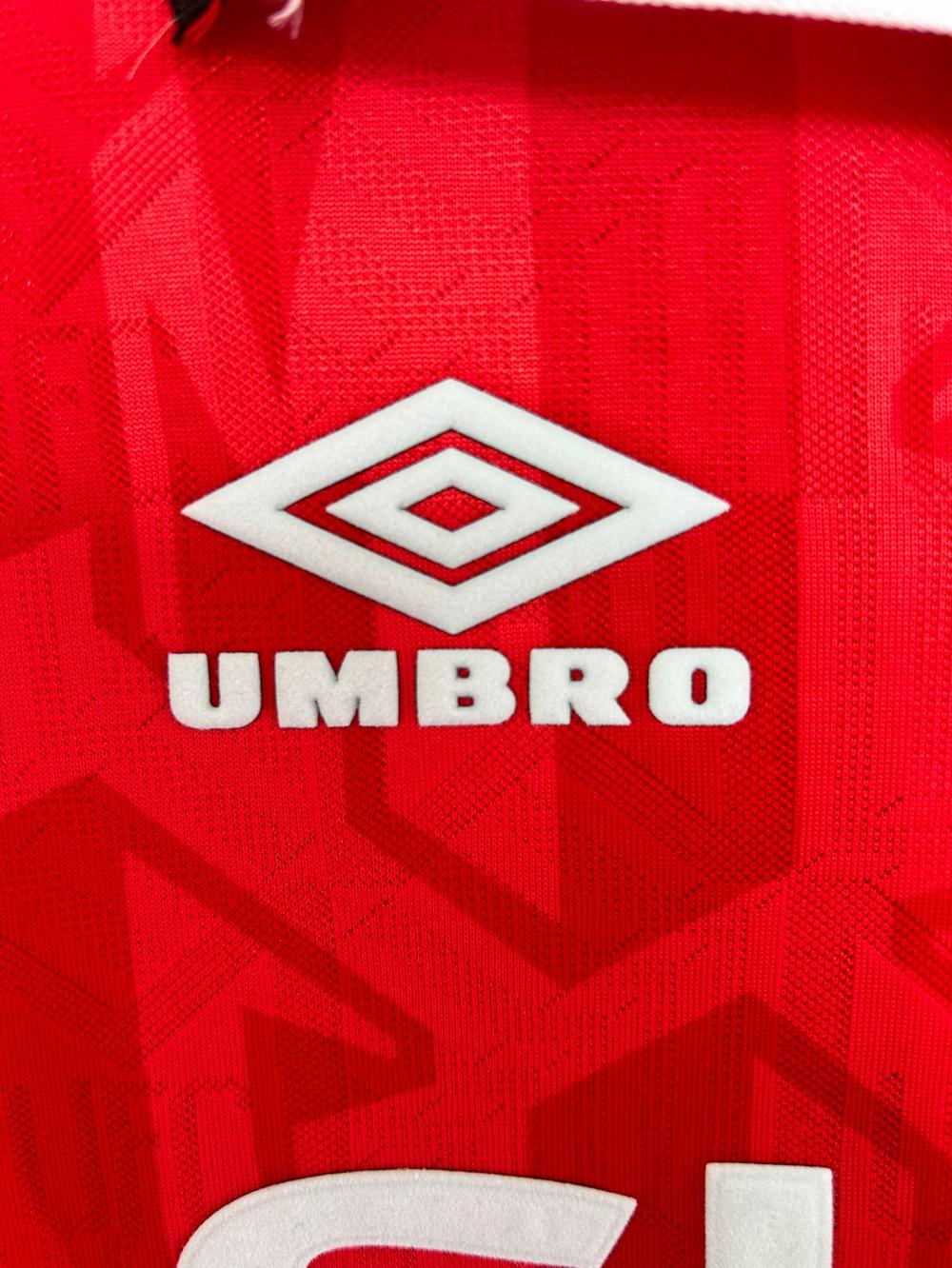 1992/1994 Retro Uzun kol Manchester United İç saha Futbol forması 1:1 Tayland kalitesi - Görsel 6