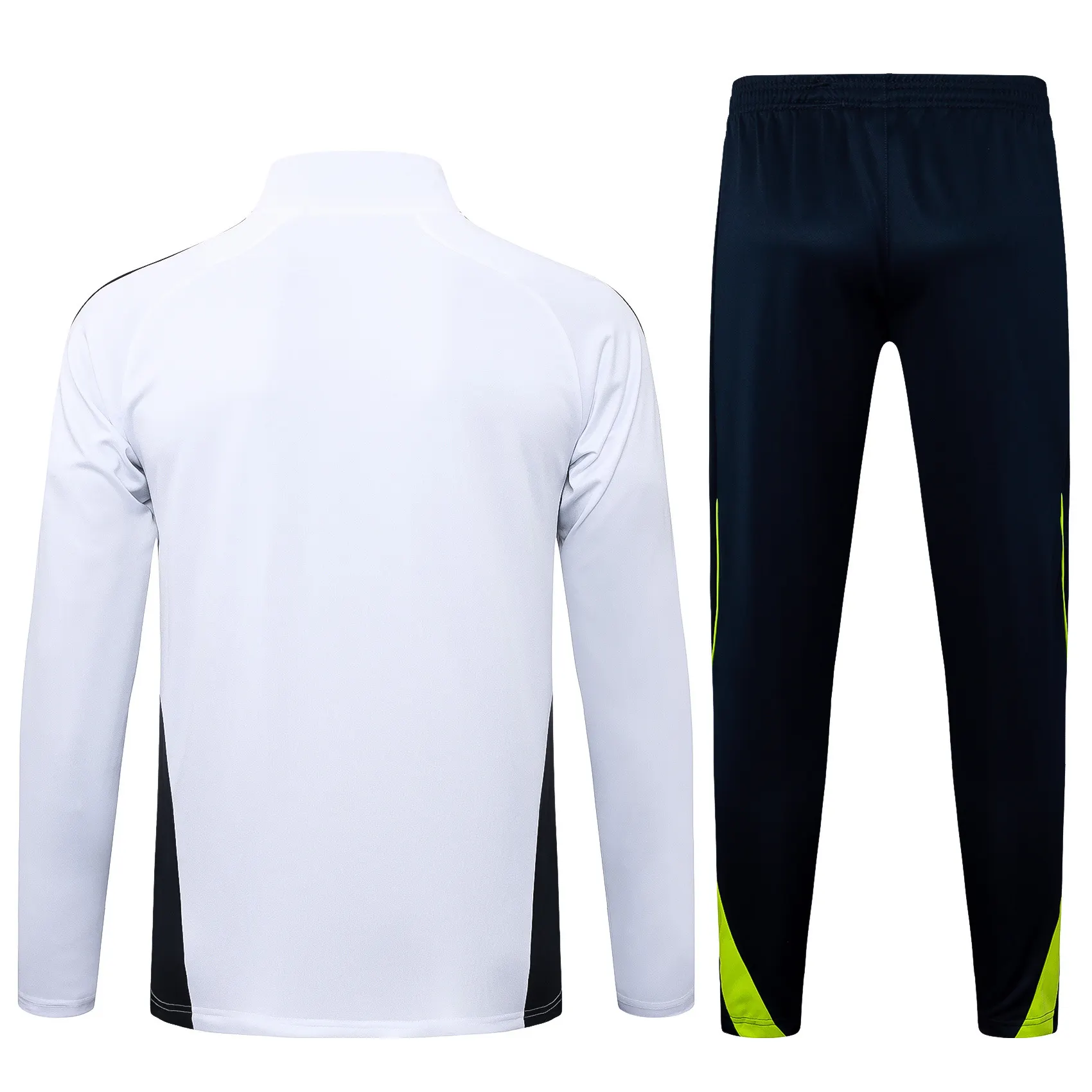 2025-2026 Real Madrid Retro White Half-Pull Training Suit Football Shirt 1:1 Thai Quality Set 01 - Image 2