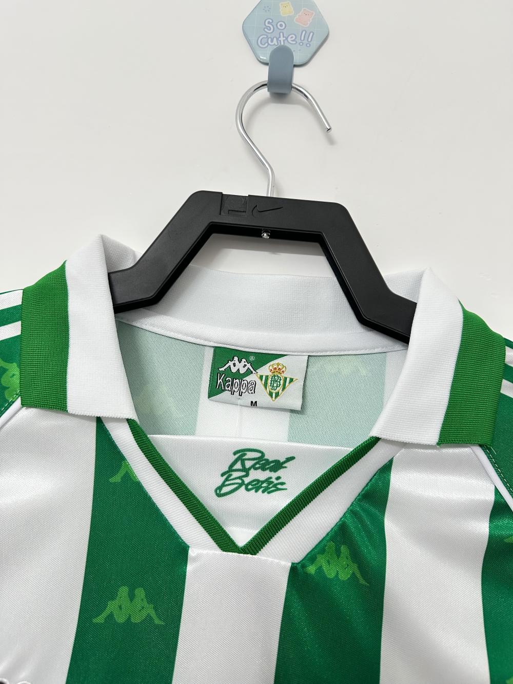 1995/1997 Retro Real Betis İç saha With Sponsors Futbol forması 1:1 Tayland kalitesi - Görsel 3