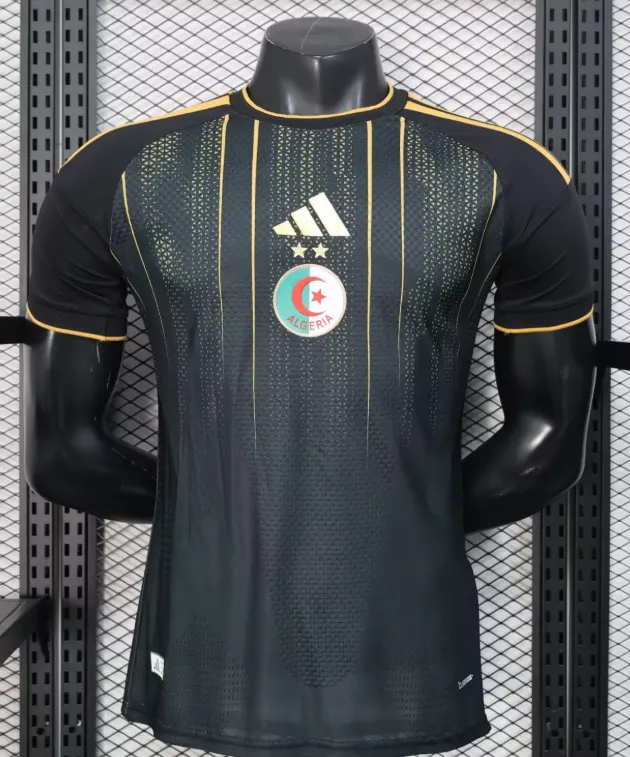 2026-2027 Spieler Algerien Nationalmannschaft Trainingsanzug Schwarz Fußballtrikot 1:1 Thai-Qualität