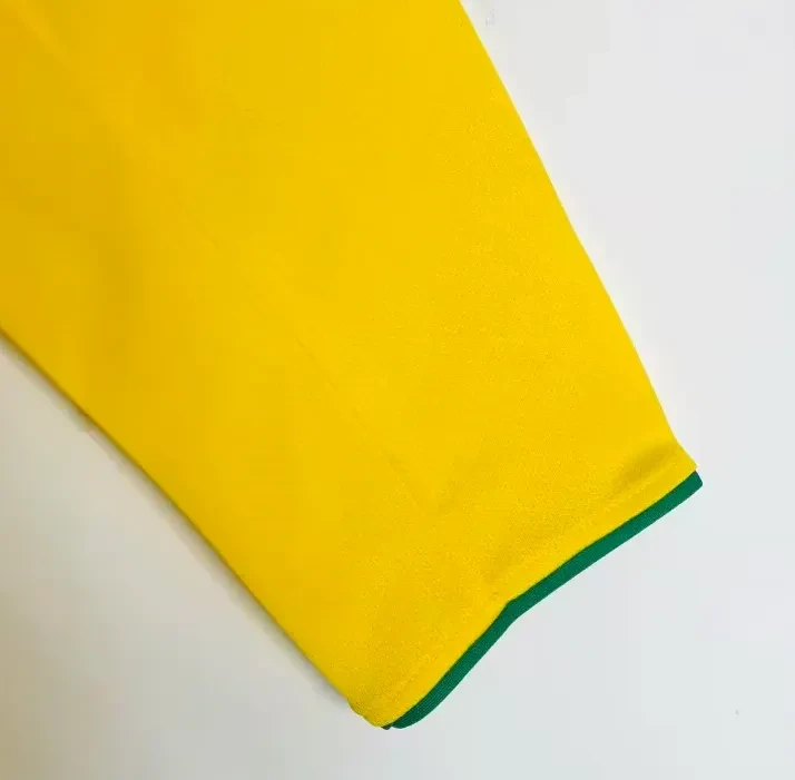 2004 Retro Langarm Brasilien Heim Fußballtrikot 1:1 Thai-Qualität – Bild 5