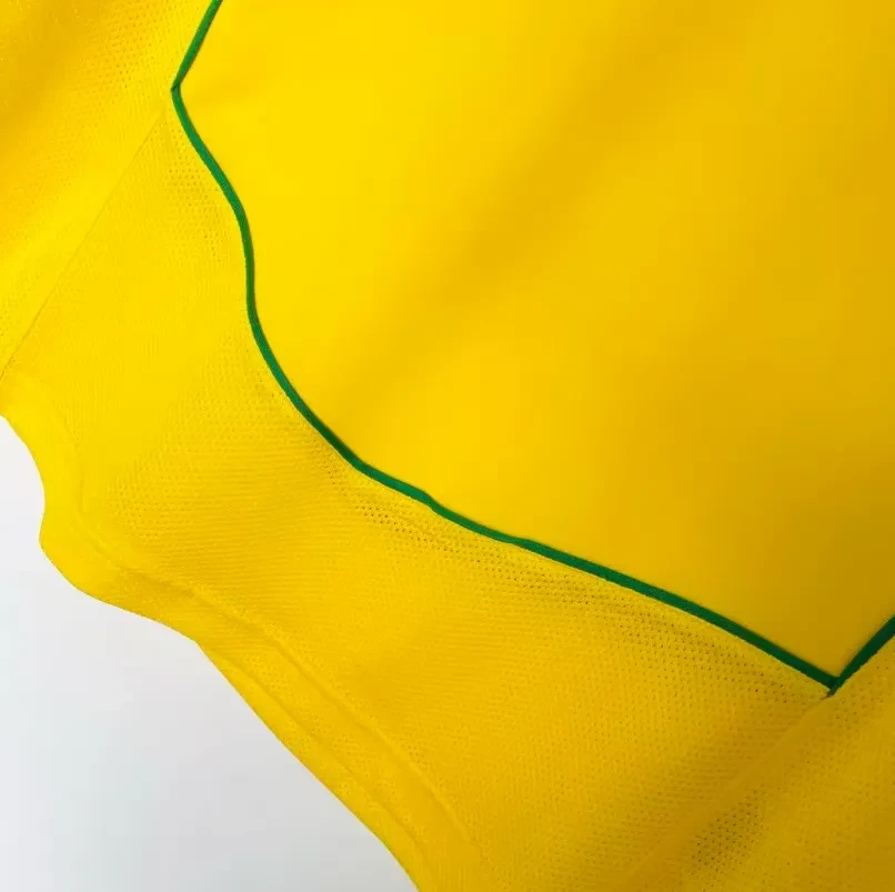 2004 Retro Langarm Brasilien Heim Fußballtrikot 1:1 Thai-Qualität – Bild 6