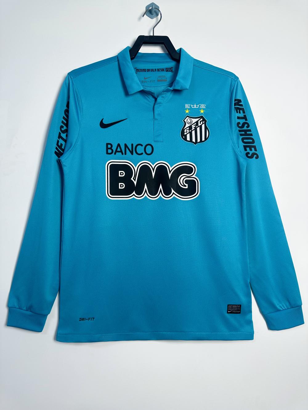 2012-2013 Retro Manica lunga Santos Terza Trasferta Maglia da calcio Qualità thai 1:1