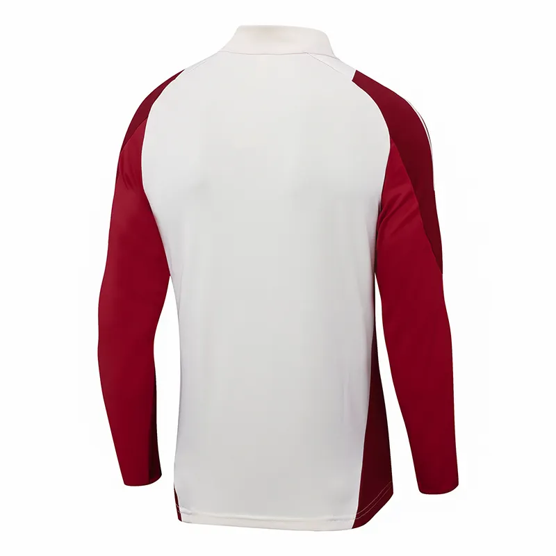 2024/2025 Bayern Halbreißverschluss-Trainingsanzug Weiß Rot Trikot Set 1:1 Thai-Qualität – Bild 5